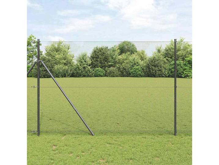 vidaXL Doppelstabmattenzaun 2500 x 150 cm Grau