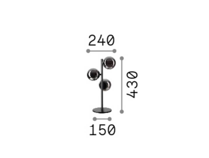 IDEAL LUX Tischlampe Perlage, messing / gold, für Wohn- / Esszimmer, Metall
