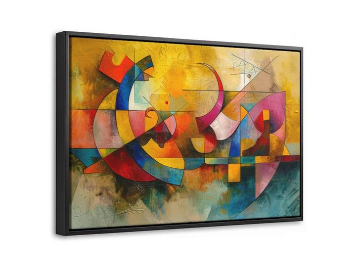 LEINWAND Bilder mit Rahmen - Kunst - Abstrakt - Modern - 60x40