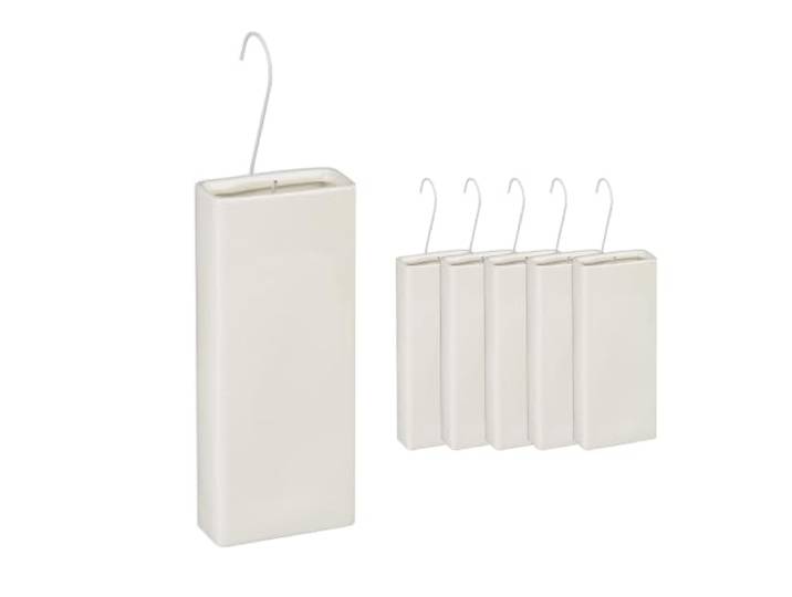 Humidificateurs Relaxdays pour radiateurs\, lot de 6\, evaporateurs d'eau\, à suspendre\, en céramique\, crème