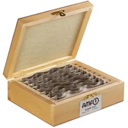 Amf, Schraubstock + Zwinge, Parallelunterlagensatz Nr. 6344SP Inhalt 8 Paar Grösse 25-39 wellenförmig Länge 110 mm