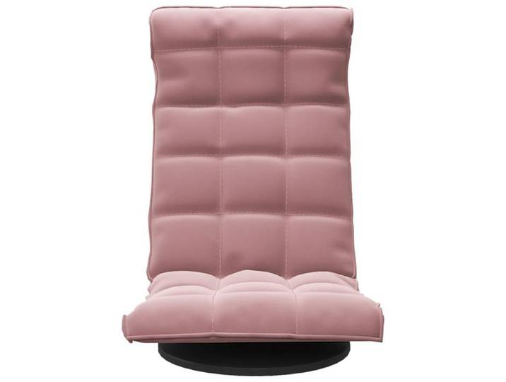 Chaise de sol pivotante - - Velours - Rose - 60x54x34 cm pliée - 90x54x80 cm dépliée - Assise 54x45 cm