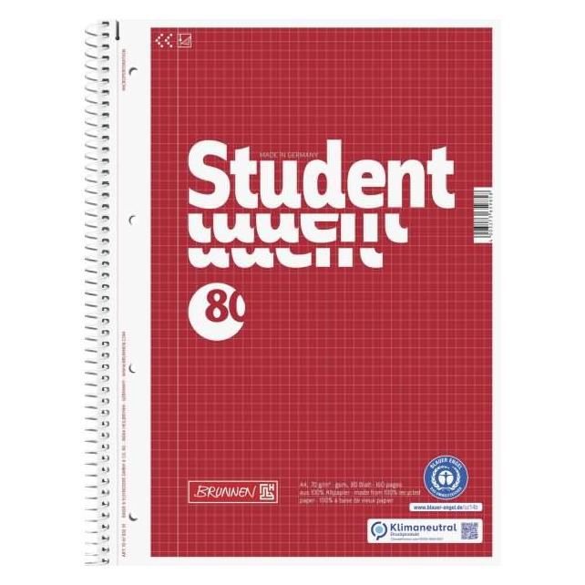 Brunnen Collegeblock (A4, Kariert, Weicher Einband) (106783201)