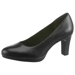 Pumps TAMARIS "Zealot", Damen, Gr. 40, schwarz, Leder, clean, gepflegt, festlich, Schuhe Pumps, eleganter Pumps mit Trichterabsatz, Festtagsschuh in klassischer Linie