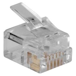 ACT RJ12 (6P/6C) modulaire connector for round cable with stranded conductors. Unit: Bag 25 pcs (TD106R)