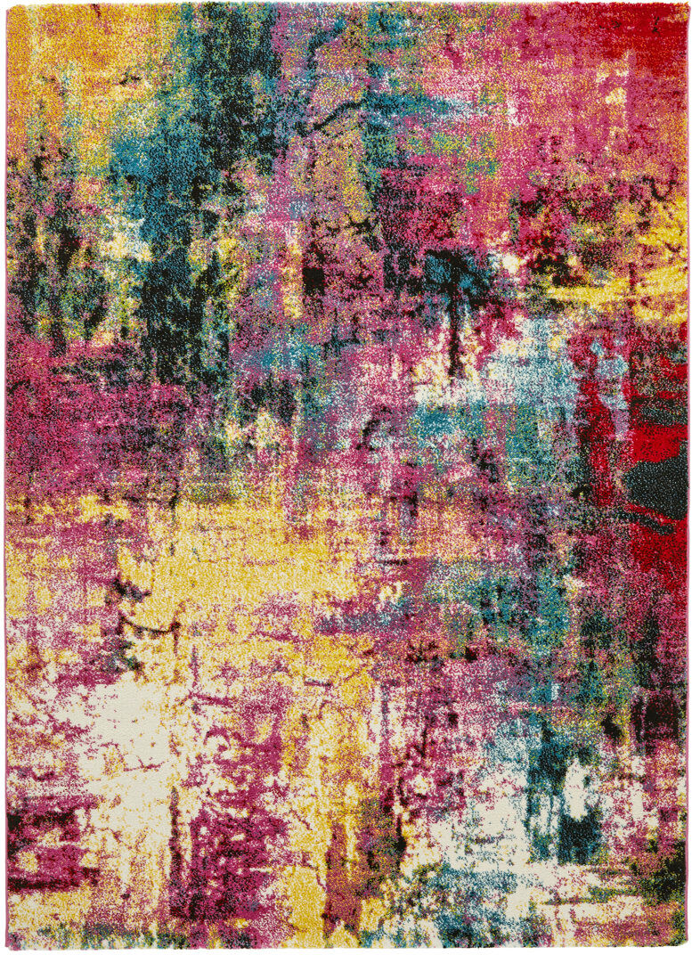 Concept Looms Abstract Area Rug Multicolour Rectangular 80 x 150cm