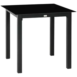 GARTENTISCH, Schwarz, Aluminium