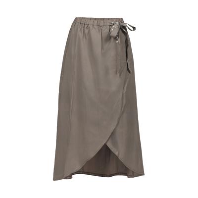 Maxirock KLEINIGKEIT "Kleinigkeit Marilyn Monrock", Damen, Gr. M, taupe, 100% Lyocell, unifarben, normal, Röcke Maxirock