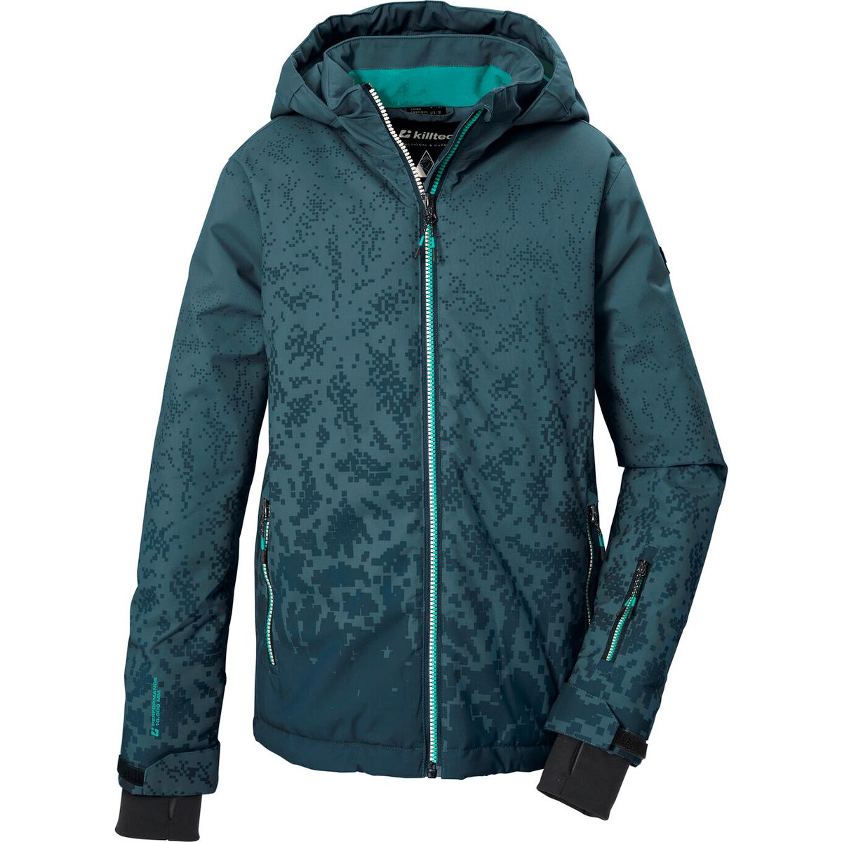 killtec KSW 204 Boys Ski Jacket blaugrün (00729) 128 44854-000-00729-128