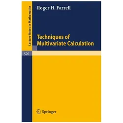 Techniques of Multivariate Calculation, Fachbücher von R. H. Farrell