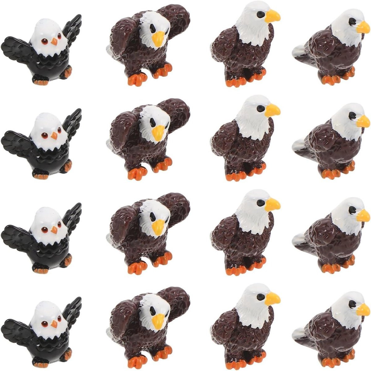 Set van 16 gedetailleerde miniatuur dierfiguren voor decoratie van je tafelblad