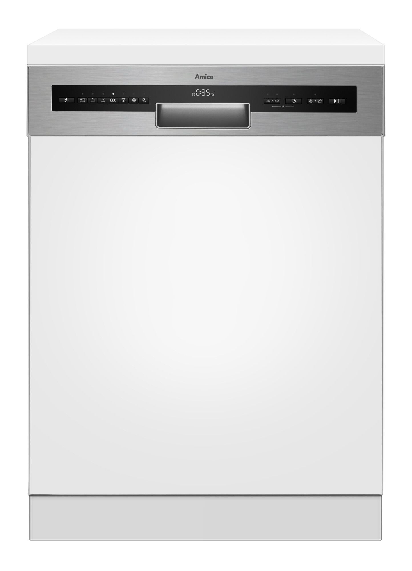 Amica EGSP 566 101 E, Halb integriert, Standardgröße (60 cm), Weiß, LED, 1,5 m, 1,5 m