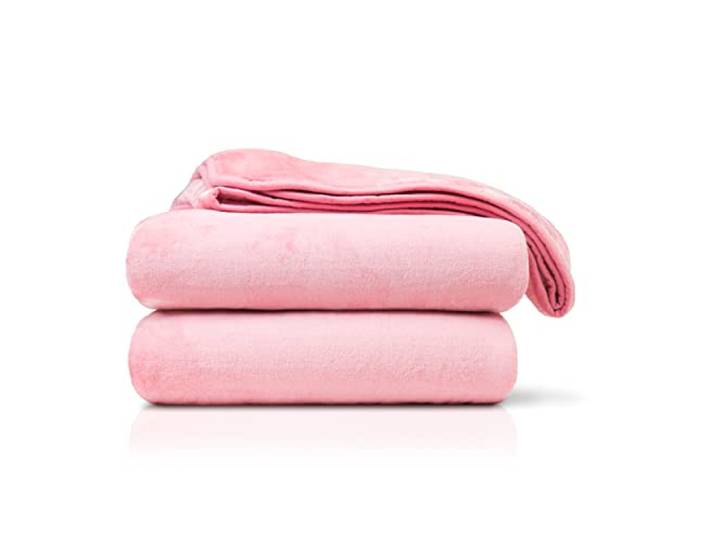 Amago - Knuffeldeken, Kasjmier Gevoel, 180 x 220 cm - Roze