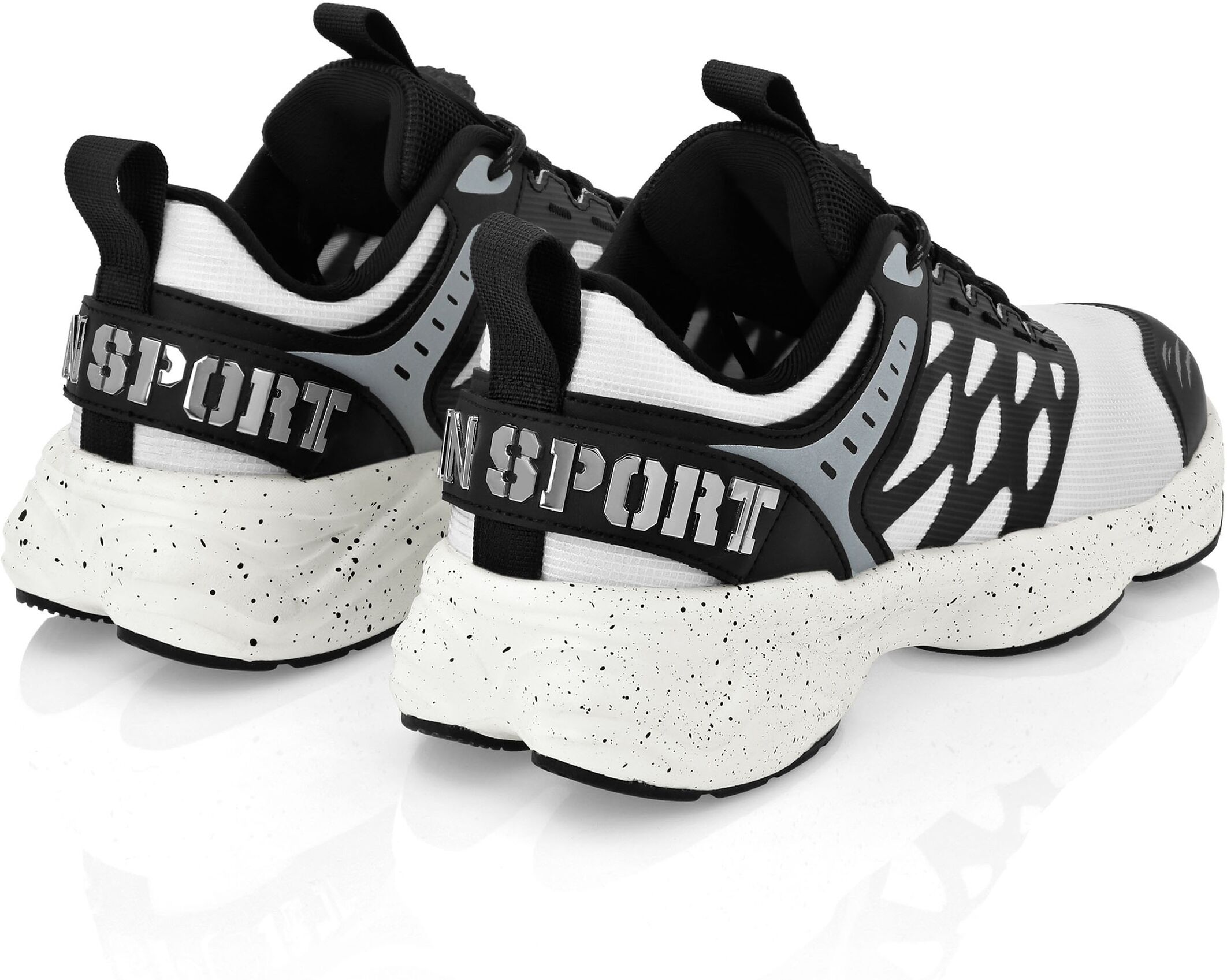 Sneaker PLEIN SPORT "Scratch", Damen, Gr. 37, Normalschaft, schwarz-weiß (0102, weiß, schwarz), Schuhe Sneaker