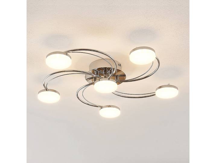 Rouven 6 LED Deckenleuchte Chrome - Lindby - Wohnzimmer - Modern - Metall