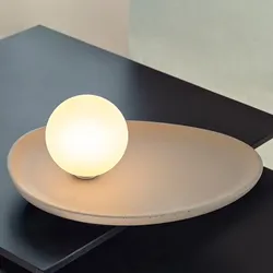 OSRAM Tischleuchte Decor Concrete Nest aus Beton mit G9 Fassung grau - mit matter Glaskugel
