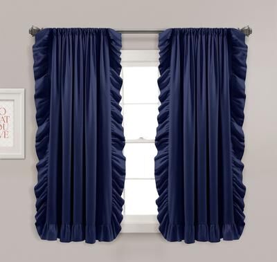 The Gray Barn Gila Ruffled Edge Curtain Panel Pair
