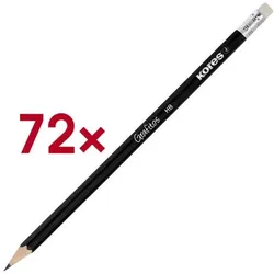 KORES 72x Bleistifte »GRAFITOS« HB schwarz