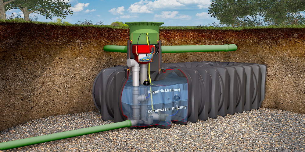 GRAFOTTOGMBH PLATIN XL Flachtank 15000 L DN160 Retention Plus 16942192