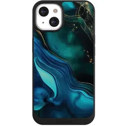 Nivocase Handyhülle für Apple iPhone 13 Hülle NIVOpure Case Schwarz Art Farbverlauf Marmor (Apple iPhone 13), Smartphone Hülle, Schwarz