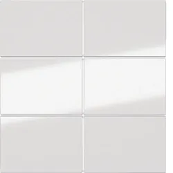 BERKER sechsteilige Taste Tastsensor glänzend 81183080 polws Ind. Bedruckung