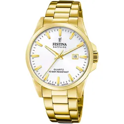 Festina F20044/2 Herrenarmbanduhr mit Saphirglas Goldfarben