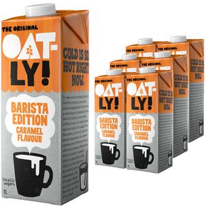 Oatly Haferdrink aus europäischem Hafer, Barista Caramel, aufschäumbar, je 1 Liter, 6 Stück
