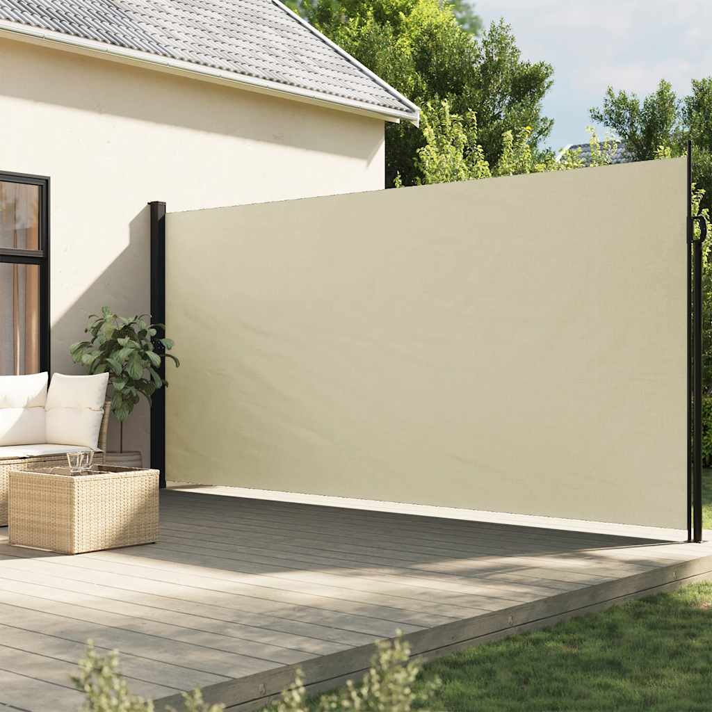 vidaXL Toldo lateral retráctil crema 200x500 cm Crema