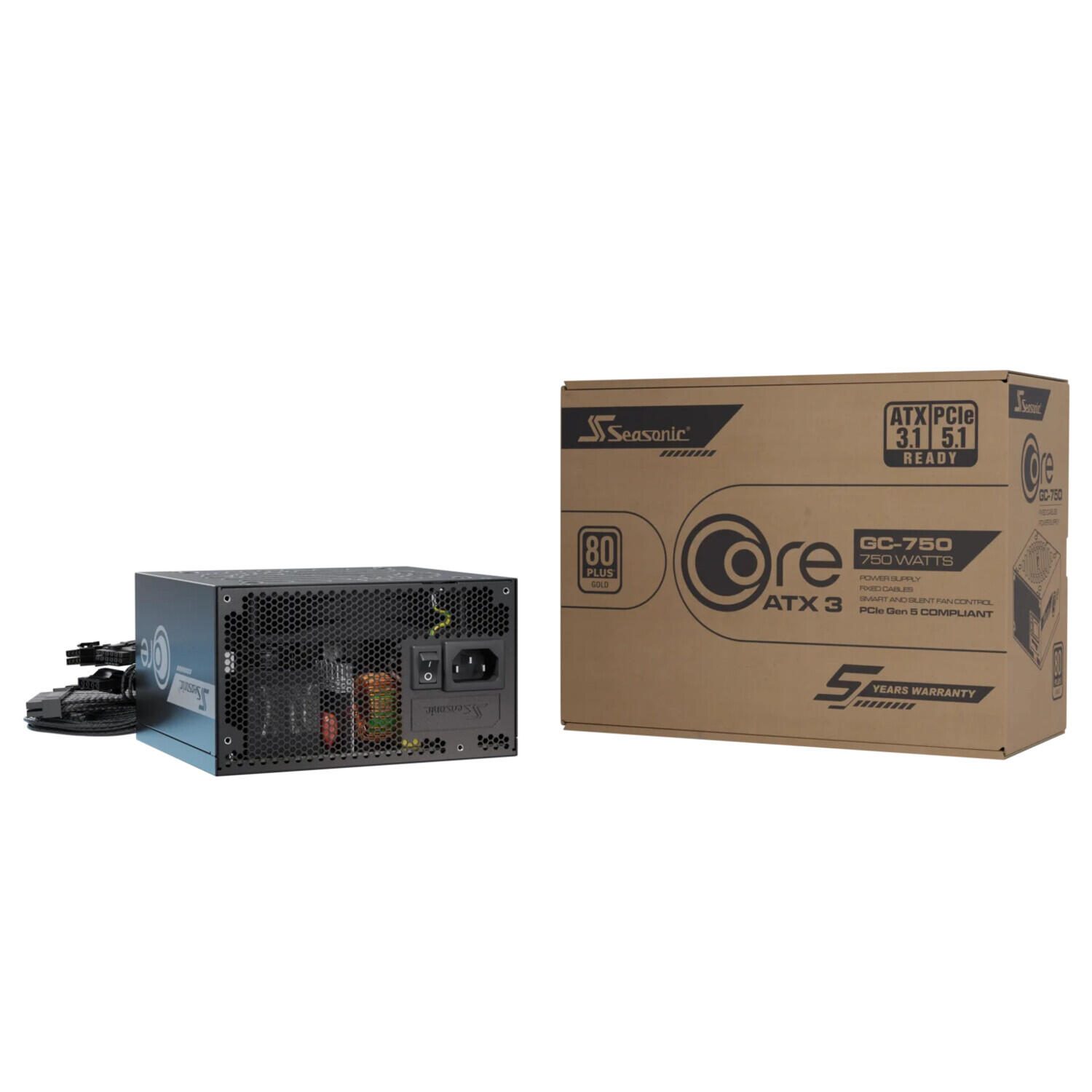 Seasonic Netzteil Core GC 750 ATX 3.1 750W 80+ Gold schwarz SRP-CGC751-A5A32SF