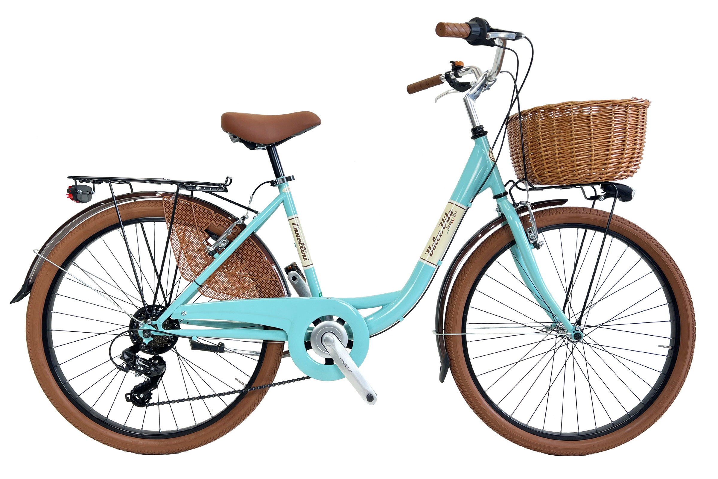 Dolce Vita by Canellini VENERE Fahrrad Citybike Frau mit Korb - Tiffany 26"