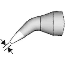 JBC C250405 Lötspitze Meisselform, gebogen Spitzen-Grösse 0.8mm Inhalt 1St., Lötgerät Zubehör