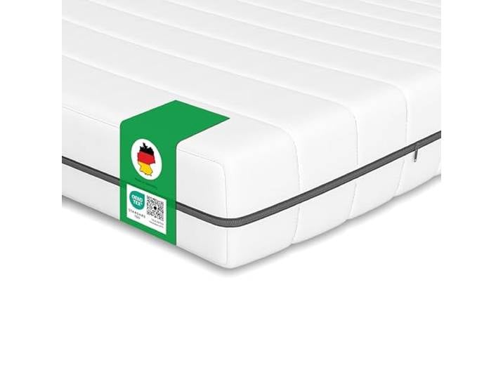 Schlaftroll Matratze 15 cm – Weiß 120x200 cm Kaltschaum, orthopädisch, 7 Zonen, waschbarer Bezug