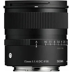 Sigma 15mm F1,4 DC Contemporary (Canon RF) (Canon RF, APS-C / DX), Objektiv, Schwarz
