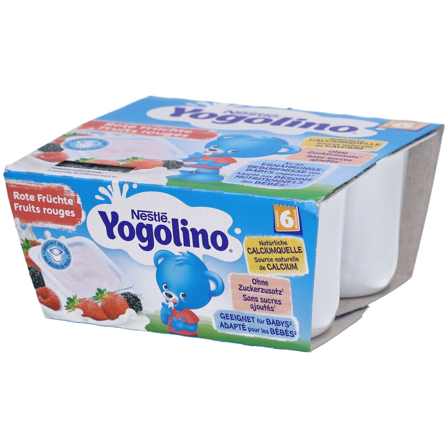 Nestle Yogolino Rote Früchte 6M 4 x 90 g Futter