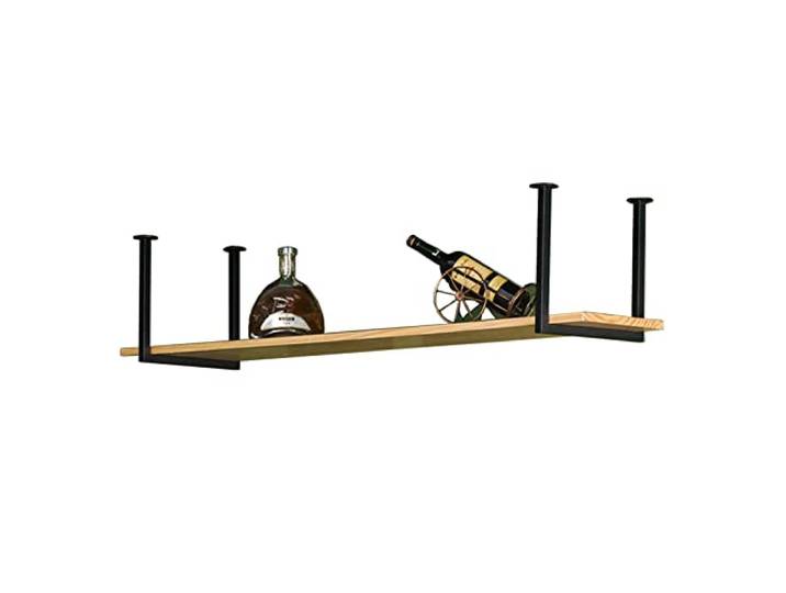 Drsyffsup Hängendes Deckenregal für Küche/Bar, 1-lagig, Modern, Schwebendes Weinregal, Multifunktional, Poliert, 60x30x40cm