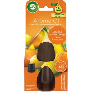 Airwick Raumduft Aroma-Öl Flakon, Diffuser, 20 ml, Nachfüller, Zitrone & Süße Orange