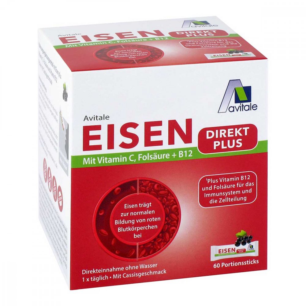 Avitale GmbH Eisen Direkt Plus Vitamin C+Folsäure+B12 Pulver 17307702