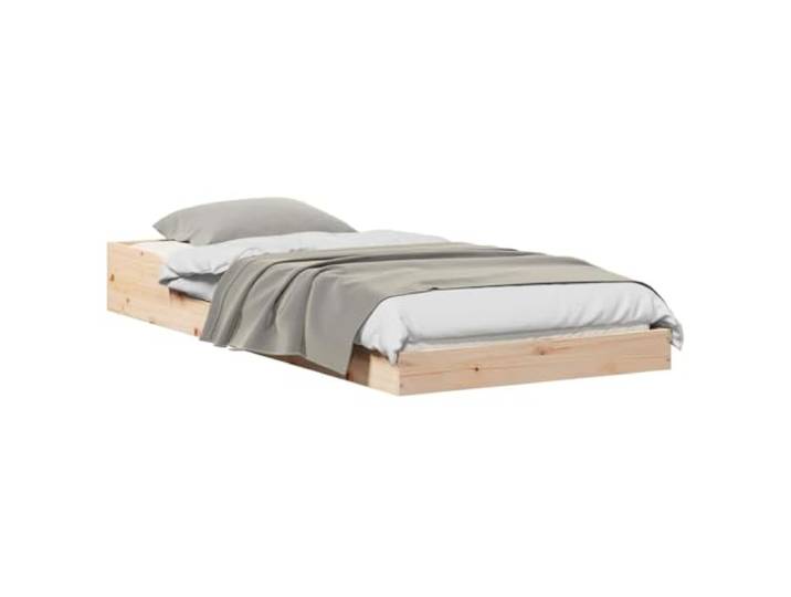vidaXL Bettrahmen Natur 100 x 220 cm Massives Kiefernholz