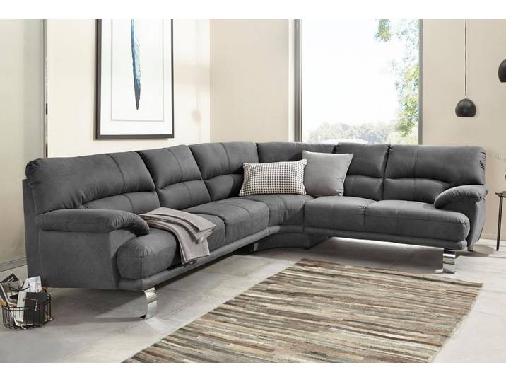 TRENDMANUFAKTUR Ecksofa Cecilia II, in italienischen Design, bequem, hoher Sitzkomfort, L-Form, extrabreite Armlehnen für noch mehr Sitzkomfort