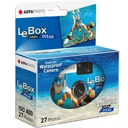 AgfaPhoto LeBox Ocean 400 27 Aufnahmen wasserfest bis auf 3m, Einwegkamera