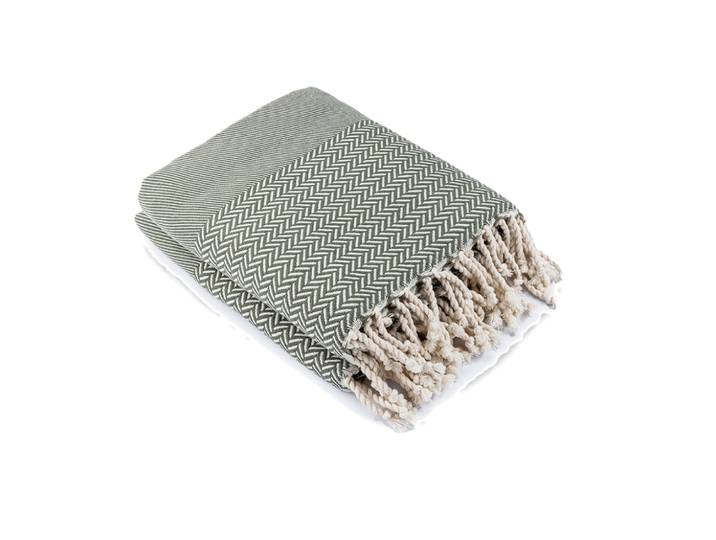 Plaid coton vert olive 160x250