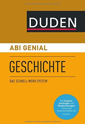 Krista Düppengießer - Abi genial Geschichte: Das Schnell-Merk-System (Duden SMS - Schnell-Merk-System) - Preis vom 09.10.2026 07:28:09 h