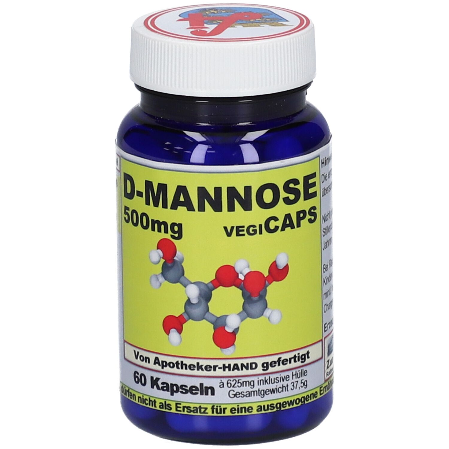 D-Mannose KPS 500Mg Vegi 60 St Kapseln