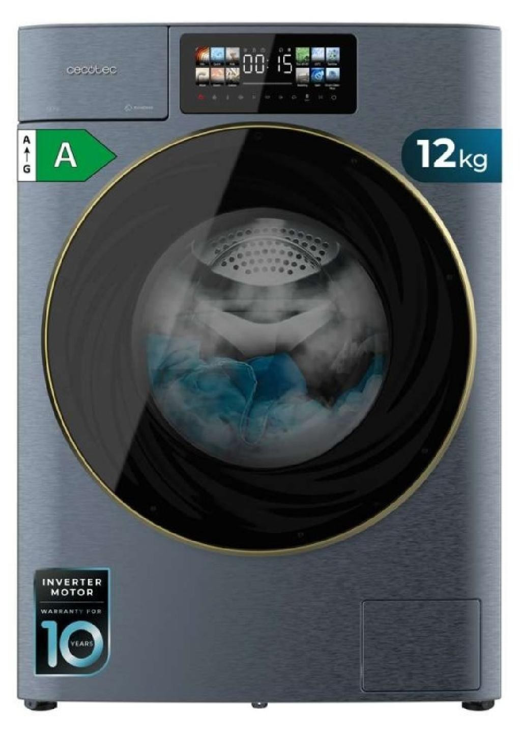 Cecotec Bolero DressCode 12950 Autodose Direct Drive 3D Titanium Wasmachine