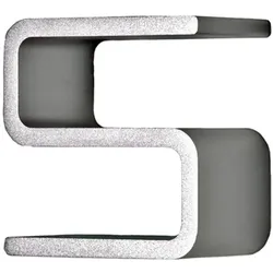 Hausnummer Entrance Authentics Aluminium eloxiert grau, Designer Jehs + Laub, 10x10x5.5 cm