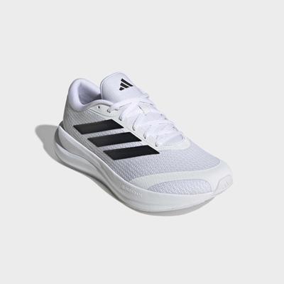Laufschuh ADIDAS PERFORMANCE "RUNFALCON 6 WIDE", Herren, Gr. 47, schwarz-weiß (cloud weiß, core schwarz, grau one), Synthetik, Textil, Schuhe Laufschuh, weite Passform