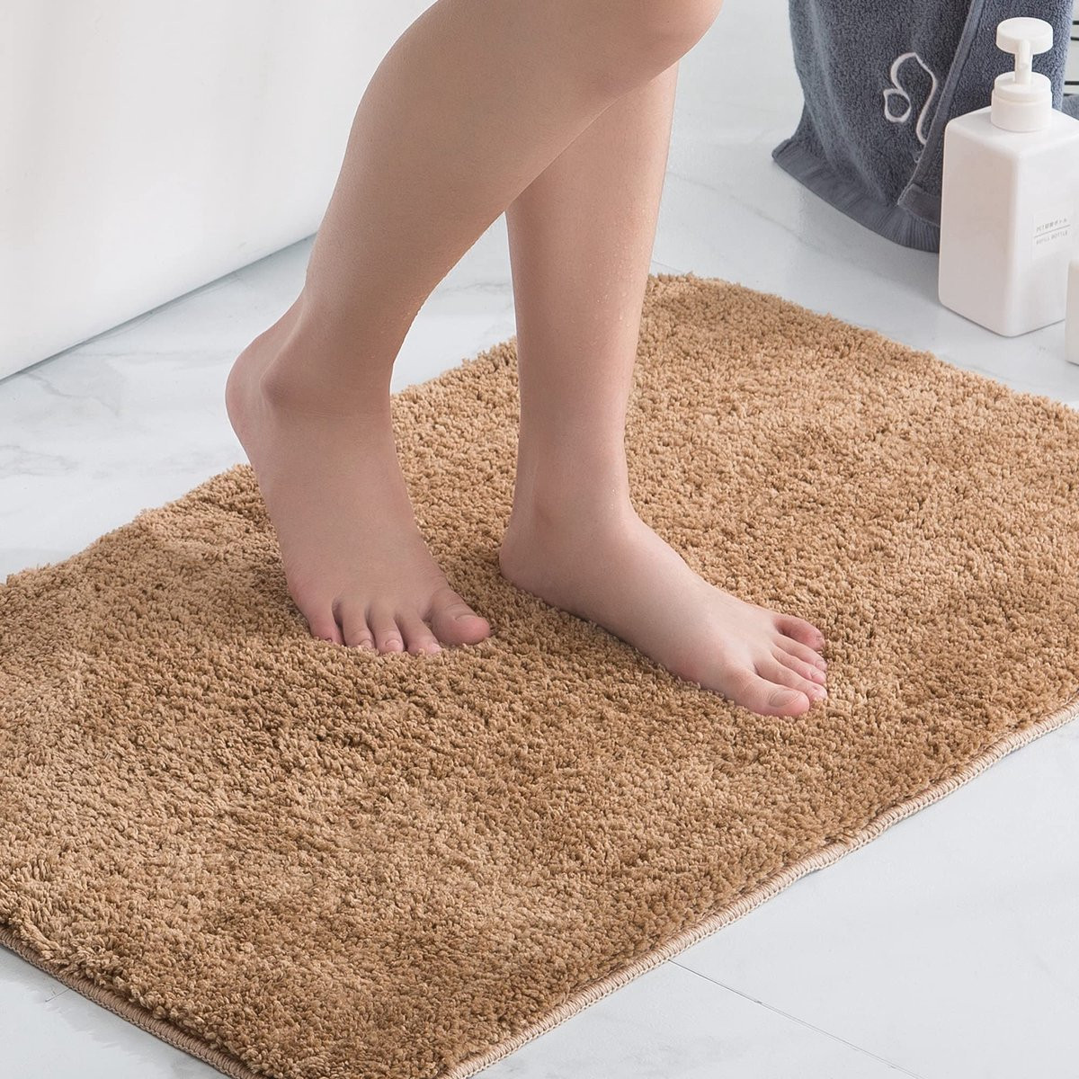 Unyqoos Luxe Zachte Antislip Badmat van Microvezel voor Ultiem Comfort