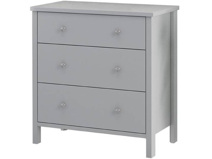 freiraum Kommode Wenche, in Grau, MDF/Folie - 81x84x41cm (BxHxT)