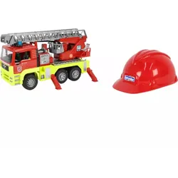 BRUDER® 01760 Bruder MAN TGA Feuerwehr Drehleiter und Spielhelm
