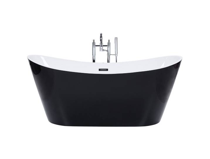 BADEWANNE FREISTEHEND 78x180x72 cm schwarz Antigua